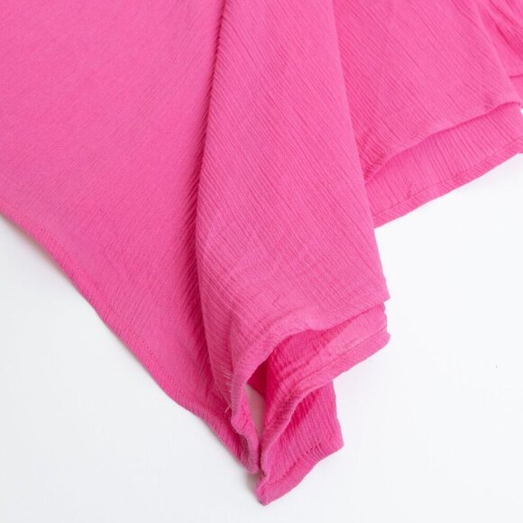 ✨ Anthropologie Strapless Smocked Cover Up Gauze Dress Hot Pink XS/ S - Picture 11 of 14